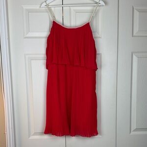 Elsey Pink Pleated Sleeveless Dress Medium